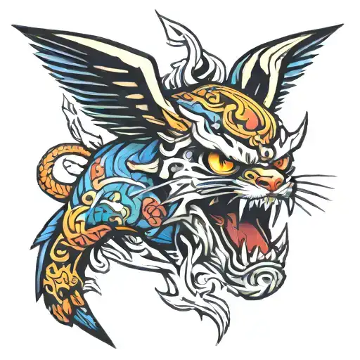 Thunderbolt tattoo design idea