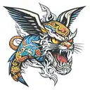 Thunderbolt tattoo design idea