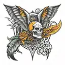 Thunderbolt tattoo design idea