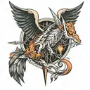 Thunderbolt tattoo design idea