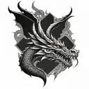 dragon eternal return tattoo surrounding the arm tattoo design idea