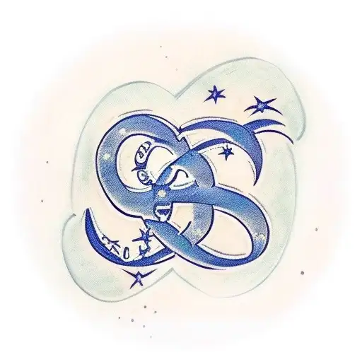love symbol with cursive initials C and R tattoo design idea
