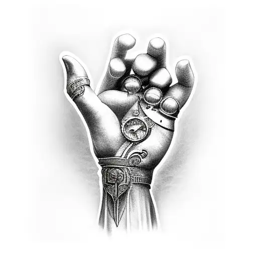 gauntlet hand medieval prince of persia tattoo design idea