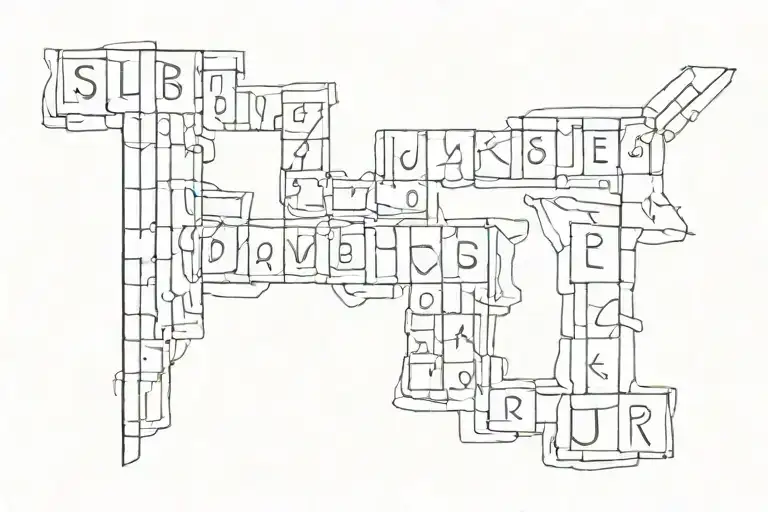 scrabble tile letter tattoo design idea