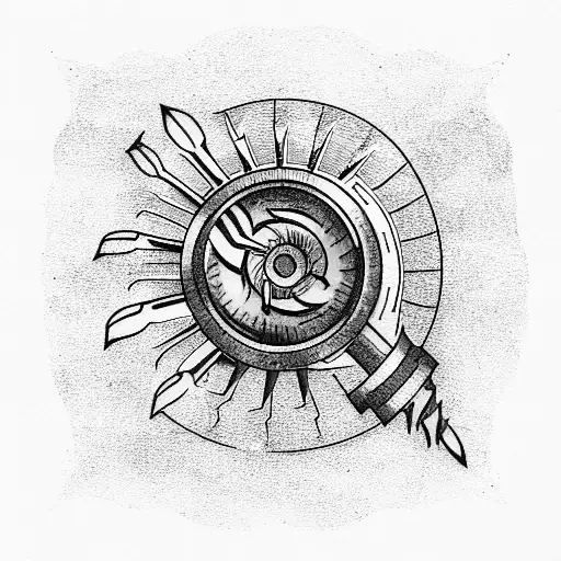 jet engine and wrench tattoo design idea