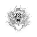 deamonslayer with destroy kanji tattoo design idea