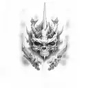 deamonslayer with destroy kanji tattoo design idea