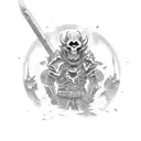 deamonslayer with destroy kanji tattoo design idea