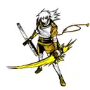 deamonslayer with destroy kanji tattoo design idea