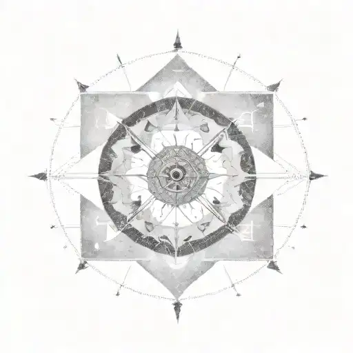 A constellation mashup of Aries, Aquarius, Leo, and Sagittarius forming a unique celestial pattern tattoo design idea