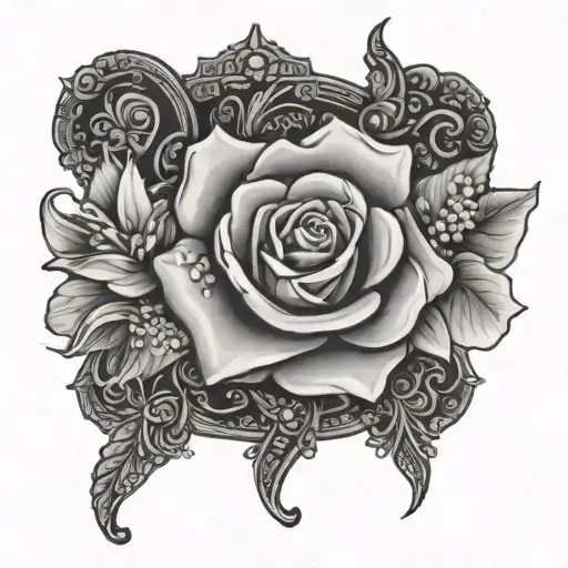 wedding garter tattoo design idea