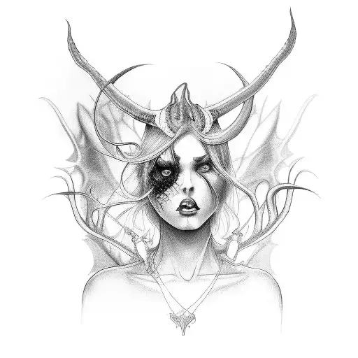 succubus tattoo design idea