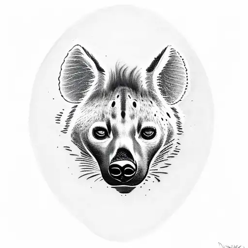 hyena tattoo design idea