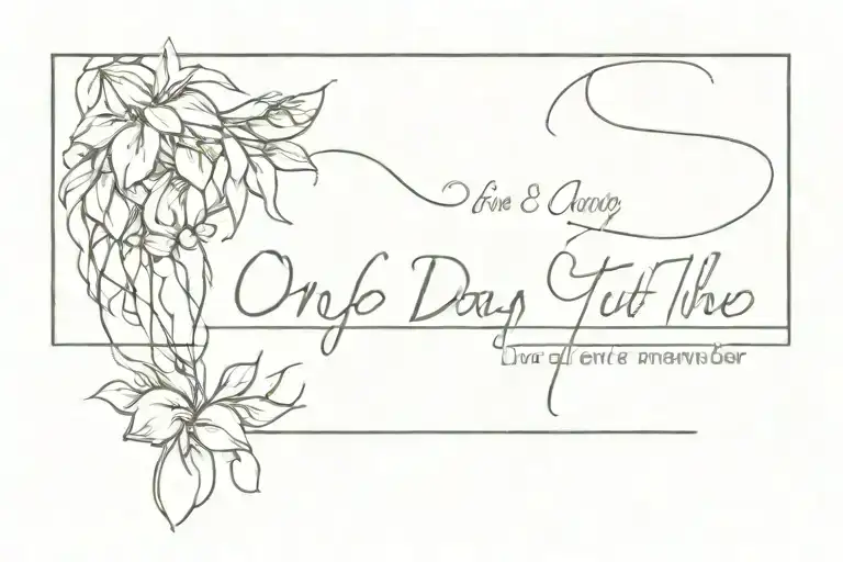 one day you'll leave this world behind so live a life you will remember  tattoo design idea