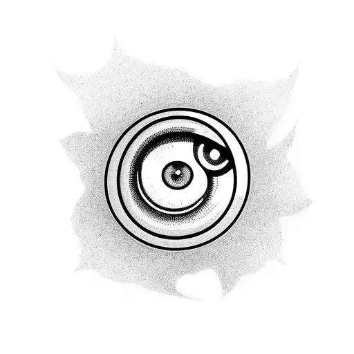 eyeball in a candy wrapper tattoo design idea