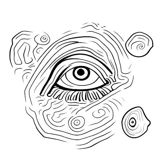 eyeball in a candy wrapper tattoo design idea