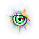 eyeball in a candy wrapper tattoo design idea