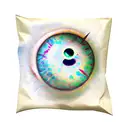 eyeball in a candy wrapper tattoo design idea