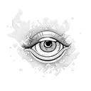 eyeball in a candy wrapper tattoo design idea