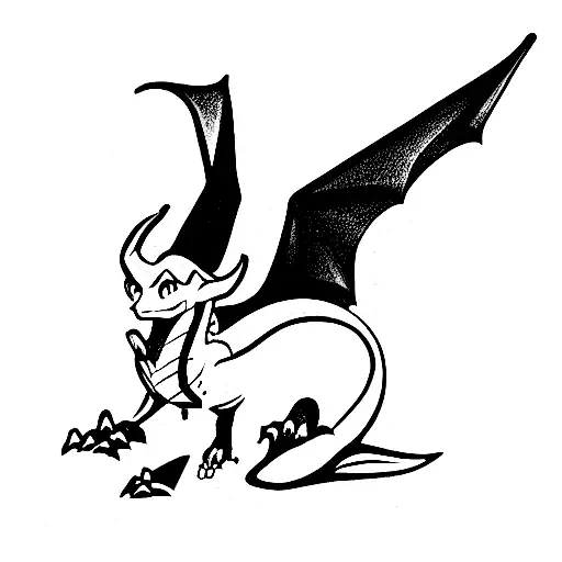 Spyro the Dragon tattoo design idea