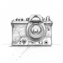 camera schematic tattoo design idea