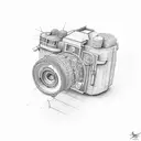 camera schematic tattoo design idea