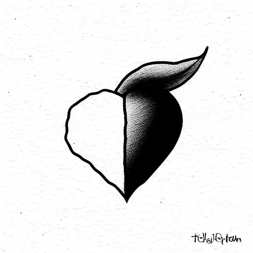 broken heart tattoo design idea