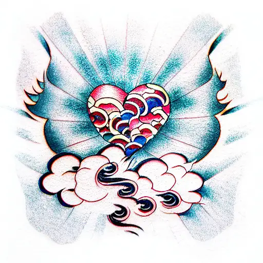 broken heart tattoo design idea