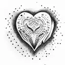 broken heart tattoo design idea