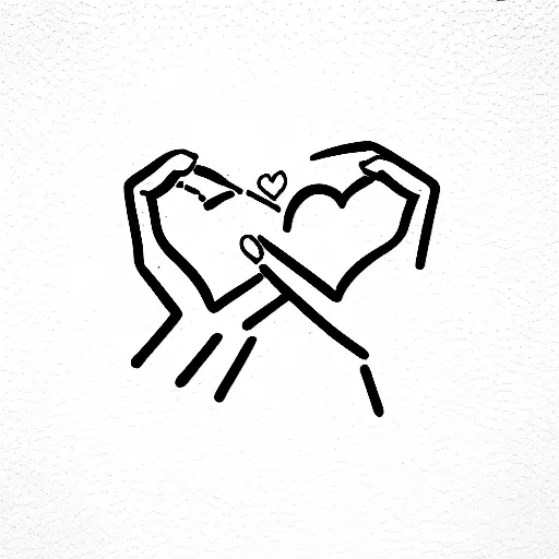 love in american sign language  tattoo design idea