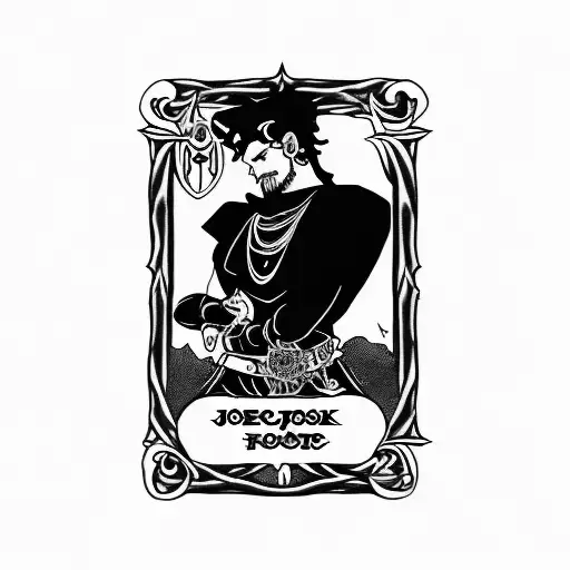 Tarot card The fool Jojos tattoo design idea