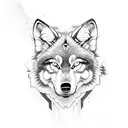 black howling wolf tattoo design idea
