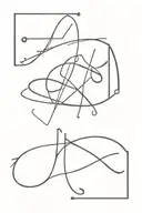 2 and 4 interlinked with three sets of initials: MV, RV, and VV. tattoo design idea