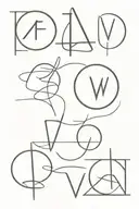 2 and 4 interlinked with three sets of initials: MV, RV, and VV. tattoo design idea
