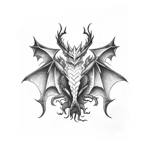 dragon joker card Chinese word for crisis  tattoo design idea
