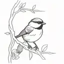 chickadee  tattoo design idea