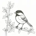 chickadee  tattoo design idea