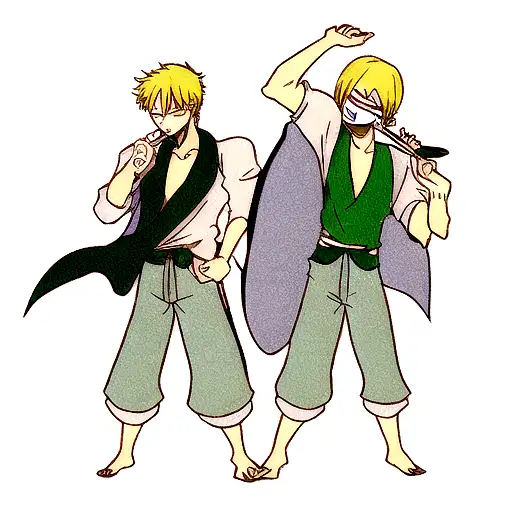 Zoro e Sanji tattoo design idea