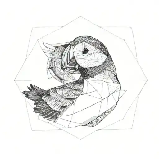 puffin tattoo design idea