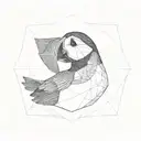 puffin tattoo design idea
