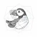 puffin tattoo design idea