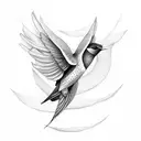 Swallow Bird tattoo design idea