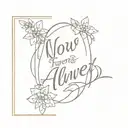 now forever & always small words tattoo design idea