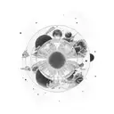 horizontal cosmos tattoo design idea