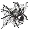 a Spider with a web intertwined tattoo design idea