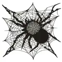 a Spider with a web intertwined tattoo design idea