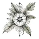 Design a tattoo featuring a compass and map of Malta for a sense of adventure, olive branch. knighted of malta cross  tattoo design idea
