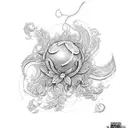 january 26th, 2022 in Roman numerals with a jasmine flower entangling the date tattoo design idea