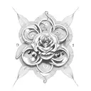 january 26th, 2022 in Roman numerals with a jasmine flower entangling the date tattoo design idea