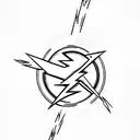 the flash bolt tattoo design idea